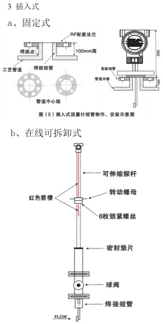 靶式氣體流量計(jì)固定式尺寸圖